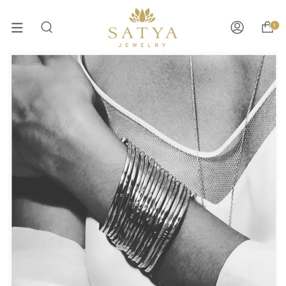 NEW Satya Sterling Silver Large Bangle Bracelet Cuff “Something Special” $349 - Picture 7 of 16